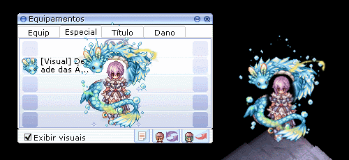 Demonstração da opção de ocultar visuais
